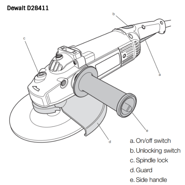 Dewalt angle best sale grinder parts